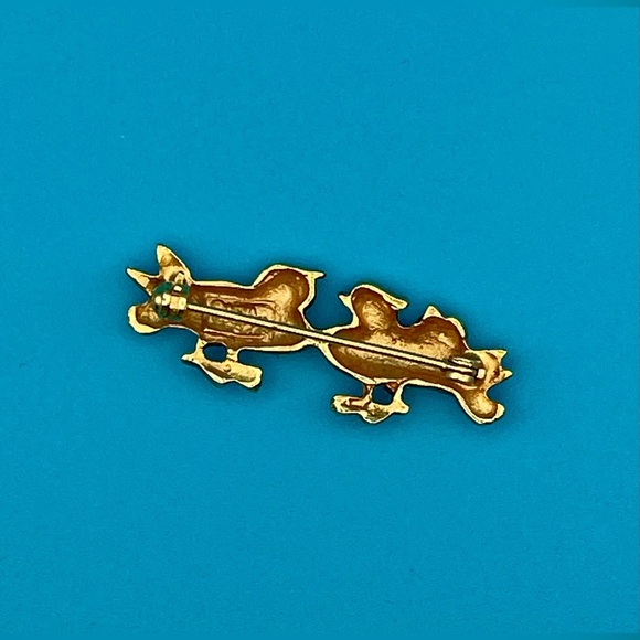 Pin / Brooch | Vtg Duck Pair Vintage | Gold Tone | Alva Studio Replicas - Picture 2 of 3